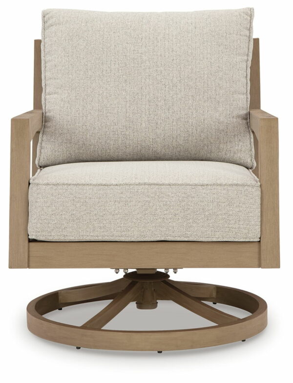 Hallow Creek - Driftwood - Swivel Lounge With Cushion - Image 9