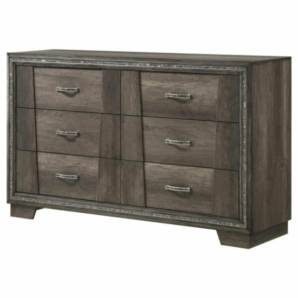 Janine - 6-Drawer Dresser - Gray - Image 12