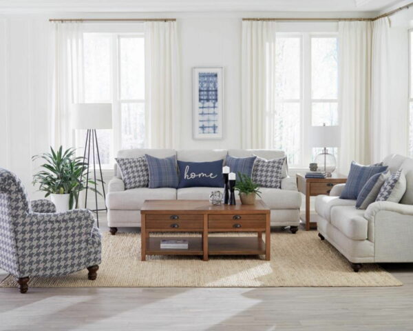Glenn - Recessed Arms Sofa - Light Gray - Image 6
