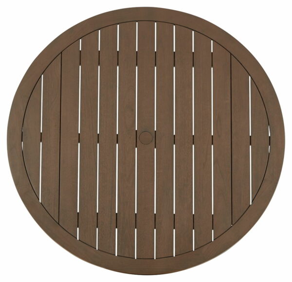 Germalia - Brown - Round Dining Table W/Umb Opt - Image 4