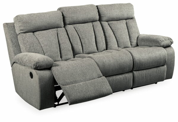 Mitchiner - Fog - Rec Sofa W/Drop Down Table - Image 3