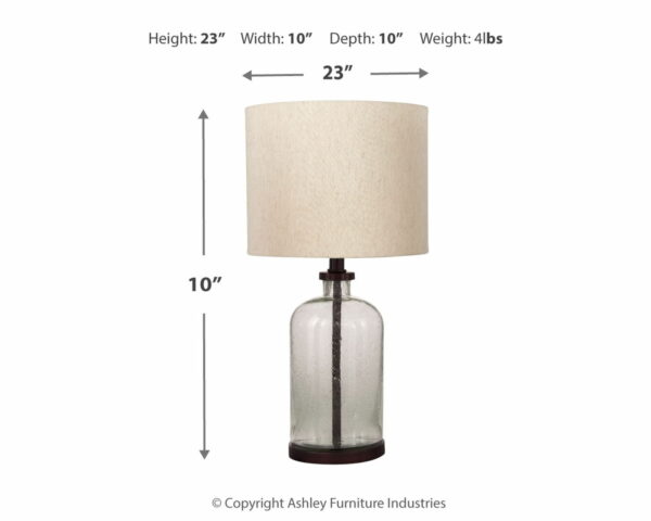 Bandile - Clear / Bronze Finish - Glass Table Lamp - Image 4