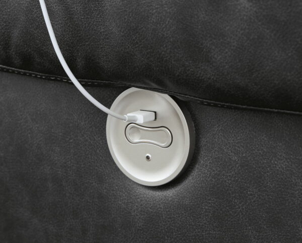 Axtellton - Carbon - Dbl Power Reclining Loveseat With Console - Image 3