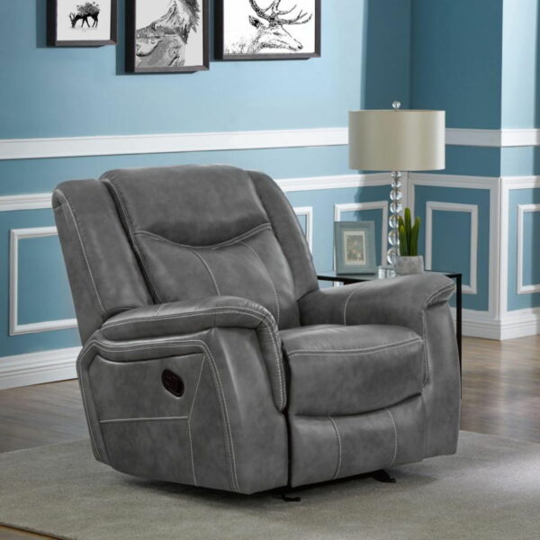 Conrad - Upholstered Motion Glider Recliner - Gray - Image 9