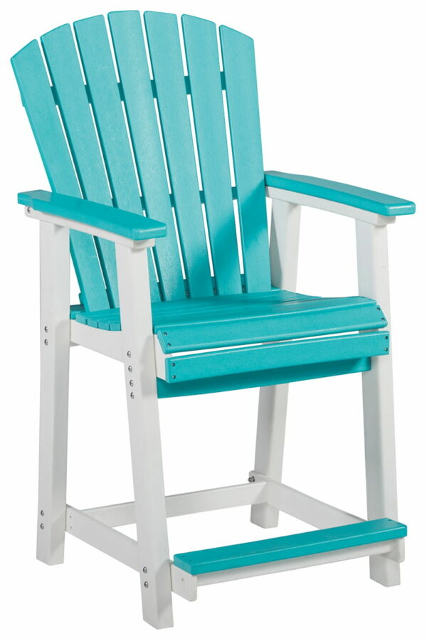 Eisely - Turquoise / White - Barstool (Set of 2) - Image 5