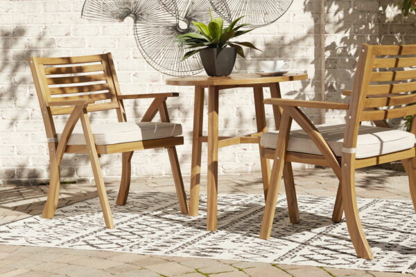 Vallerie - Brown - Chairs W/Cush/Table Set (Set of 3) - Image 2