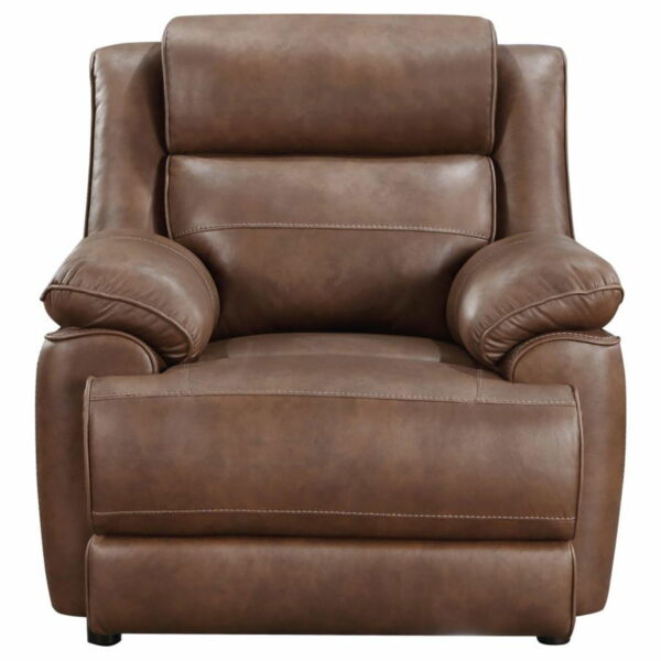 Ellington - Upholstered Padded Arm Accent Chair - Dark Brown - Image 4