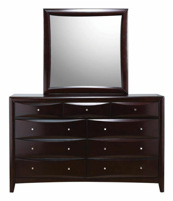 Phoenix - Square Dresser Mirror - Deep Cappuccino - Image 6