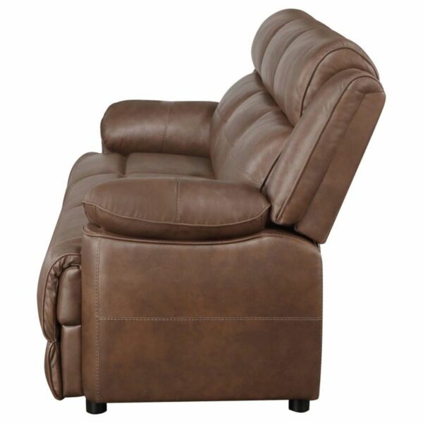 Ellington - Upholstered Padded Arm Sofa - Dark Brown - Image 7