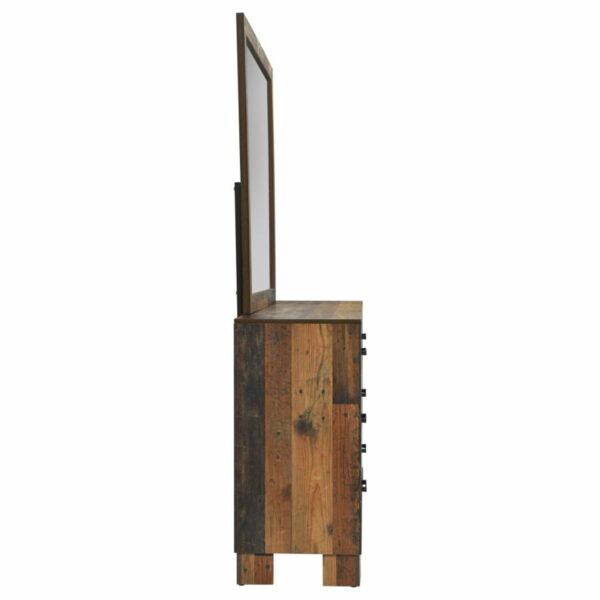 Sidney - 6-drawer Dresser With Mirror - Rustic Pine - Image 2