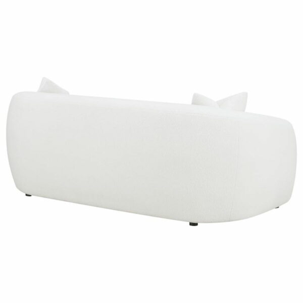 Isabella - Upholstered Tight Back Sofa - White - Image 5