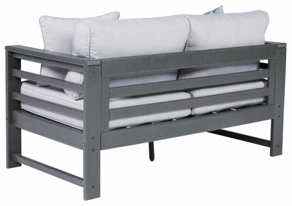Amora - Charcoal Gray - Loveseat W/Cushion - Image 3