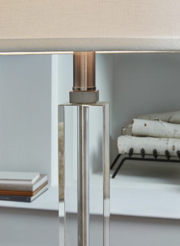 Deccalen - Clear / Silver Finish - Crystal Table Lamp - Image 4