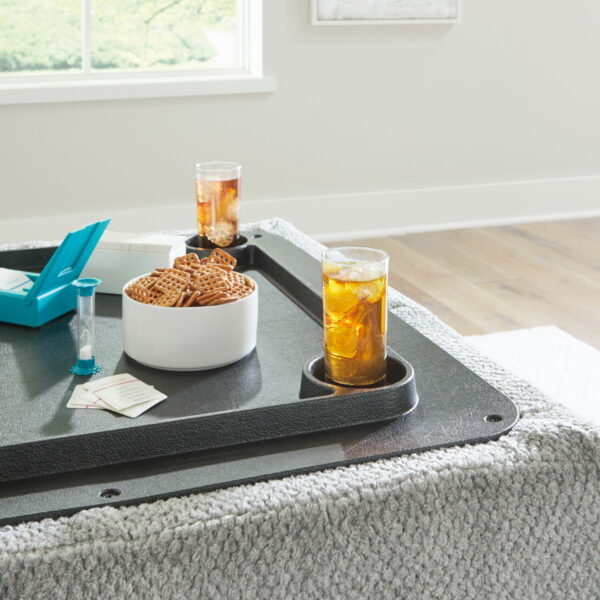 Casselbury - Cement - Ottoman With Storage - Image 9