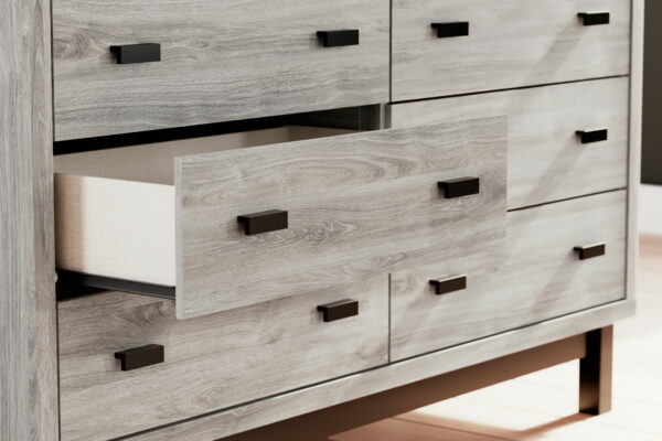 Vessalli - Black / Gray - Six Drawer Dresser - Image 6
