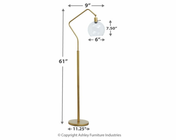 Marilee - Antique Brass Finish - Metal Floor Lamp - Image 2