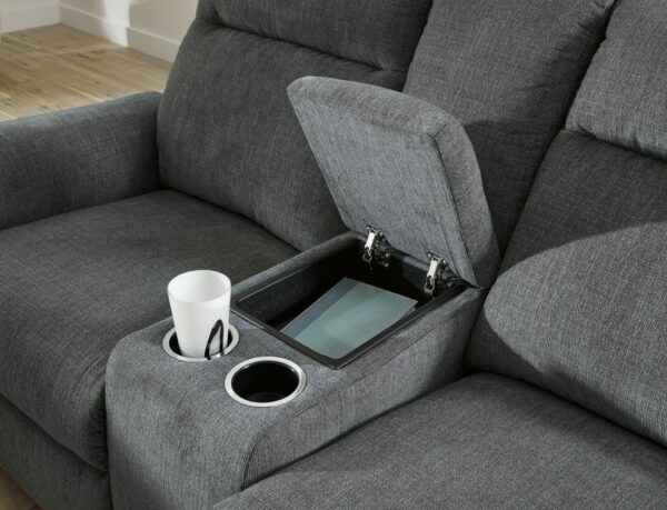 Barnsana - Dbl Power Reclining Loveseat With Console - Image 2