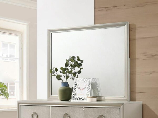 Salford - Rectangular Dresser Mirror - Metallic Sterling - Image 9