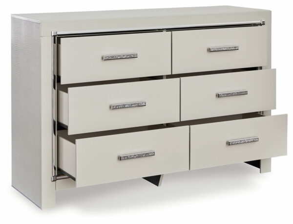 Zyniden - Silver - Six Drawer Dresser - Image 3
