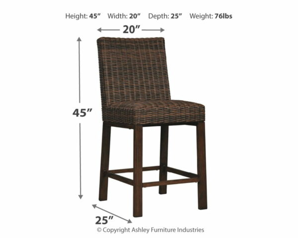 Paradise - Medium Brown - Barstool (Set of 2) - Image 6