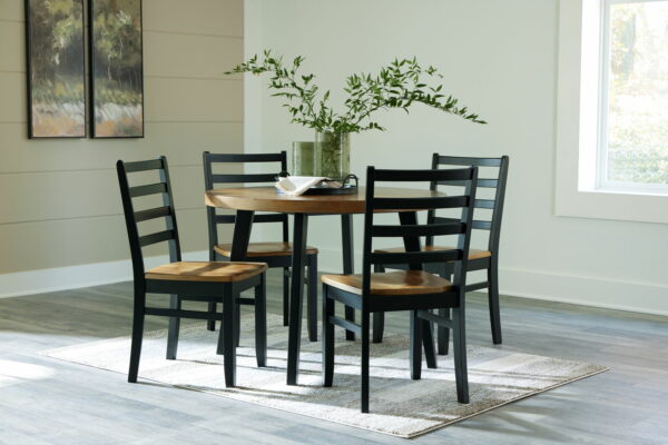 Blondon - Brown / Black - Dining Table and 4 Chairs (Set of 5) - Image 12