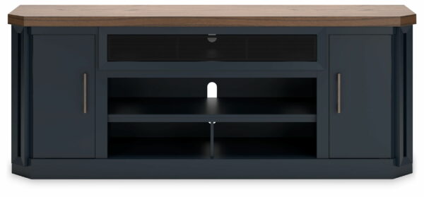 Landocken - Brown / Blue - XL TV Stand W/Fireplace Option - Image 2