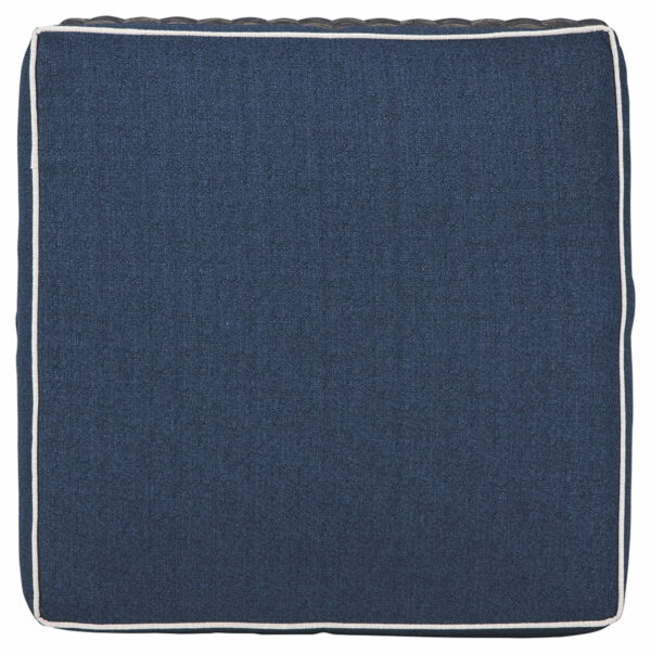 Grasson - Brown / Blue - Ottoman With Cushion - Image 6