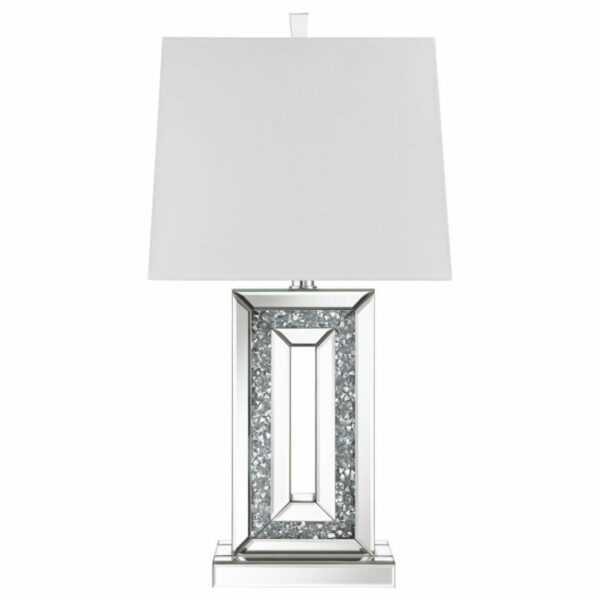 Ayelet - Table Lamp With Square Shade - White And Mirror - Image 3