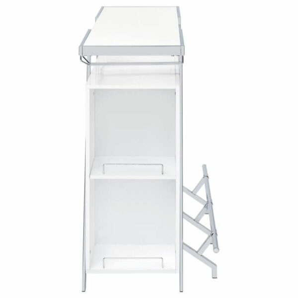 Araceli - Home Bar - White And Chrome - Image 11