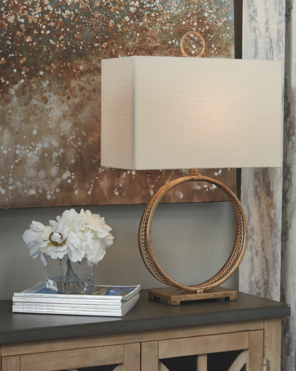 Mahala - Antique Gold Finish - Metal Table Lamp - Image 3