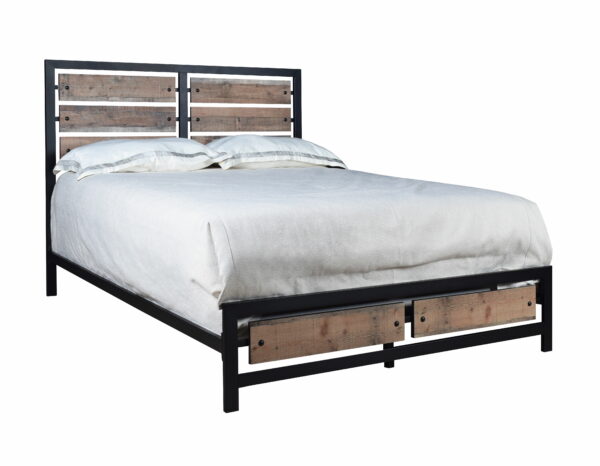 B5533-415- Elk River - 4/6 Full Headboard, Footboard & Slats - Rustic (New Classic)