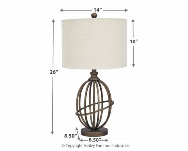 Manasa - Dark Brown - Metal Table Lamp - Image 3