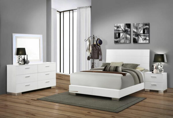 Felicity - Dresser Mirror With Led Light - Glossy White - Image 3