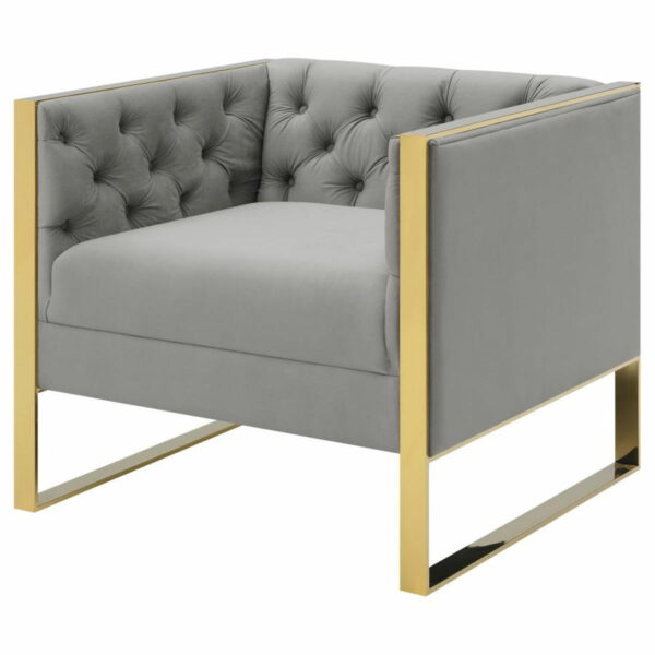Eastbrook - Tufted Back Chair - Gray - Image 2