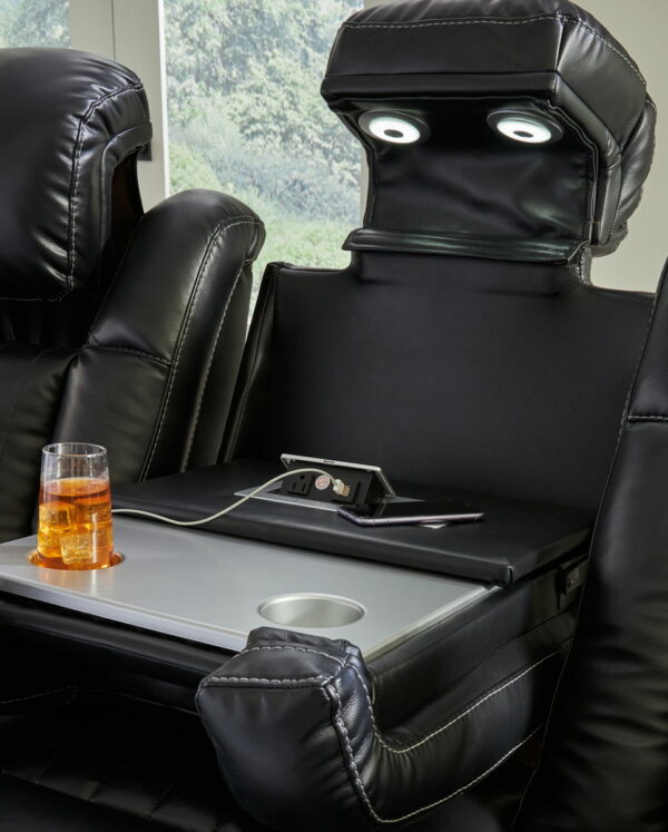 Caveman Den - Midnight - Power Reclining Sofa With Adj Headrest - Image 8
