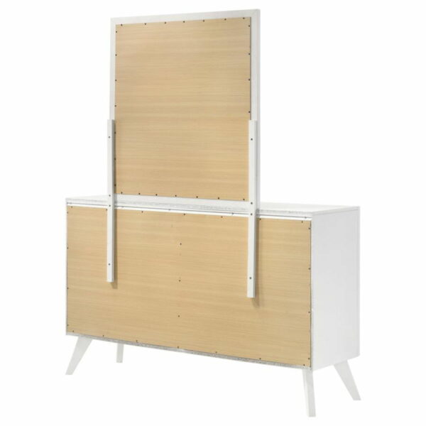 Janelle - 6-drawer Dresser With Mirror - White - Image 4