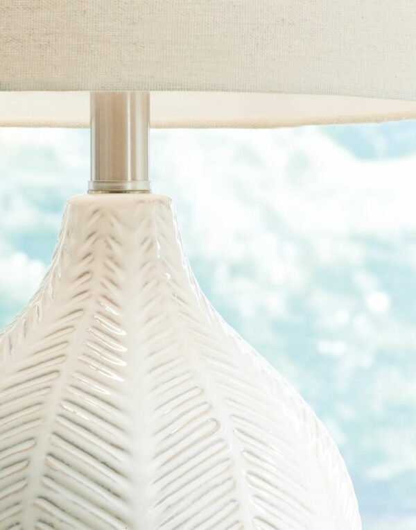 Rainermen - Off White - Ceramic Table Lamp - Image 3