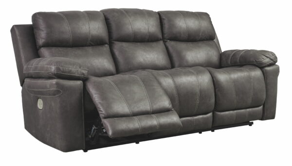 Erlangen - Dark Gray - Pwr Rec Sofa With Adj Headrest - Image 7