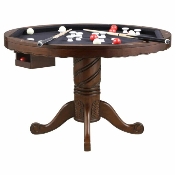 Turk - 5 Piece Game Table Set - Tobacco And Black - Image 2