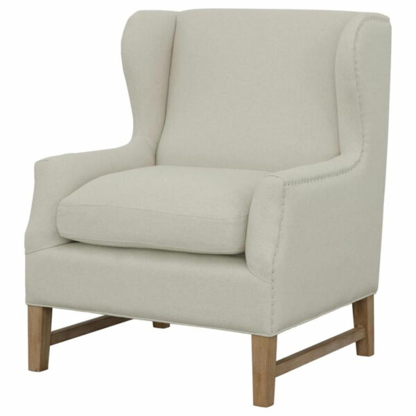 Fleur - Wing Back Accent Chair - Cream - Image 4