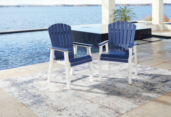 Toretto - Blue / White - Arm Chair (Set of 2) - Image 4