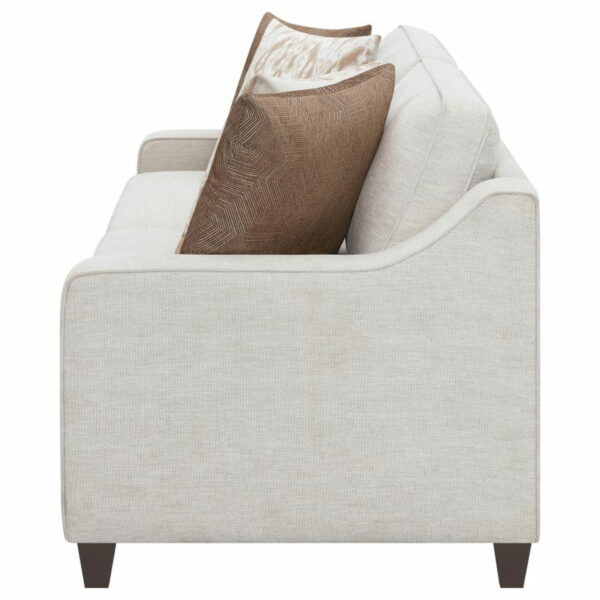 Christine - Upholstered Cushion Back Sofa - Beige - Image 3