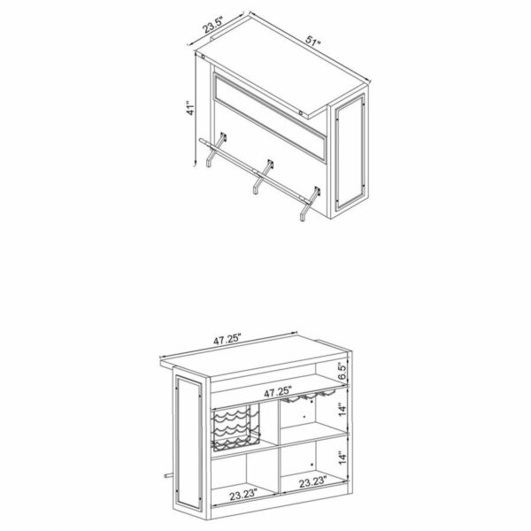 Joe - 5-Shelf Bar Unit - Aged Oak - Image 2