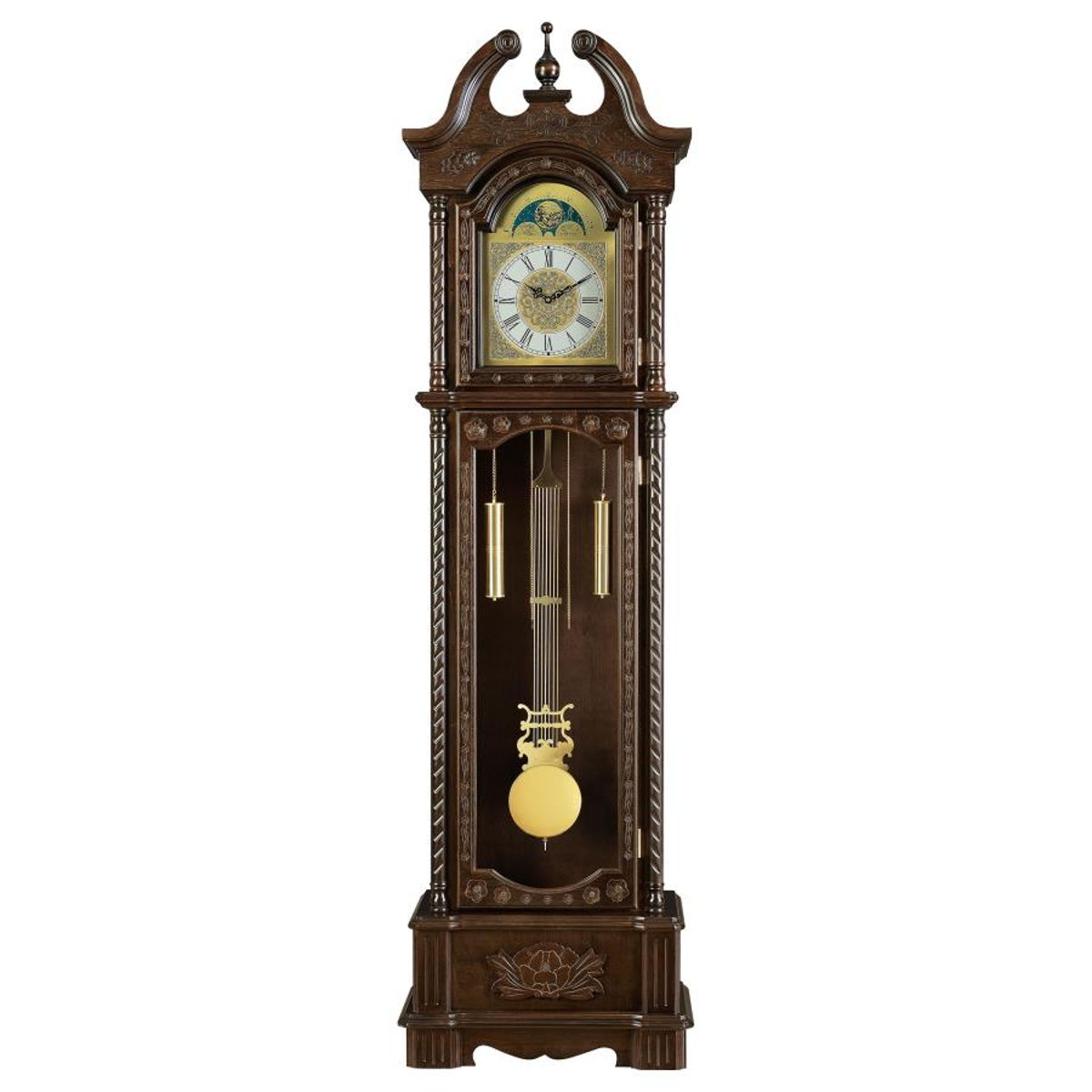 Cedric - Grandfather Clock With Chime - Golden Brown - Image 10
