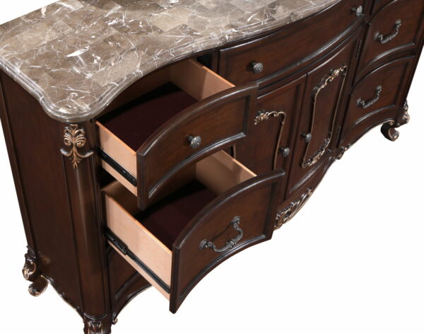 Constantine - Dresser With Marble Top - Cherry - Image 7