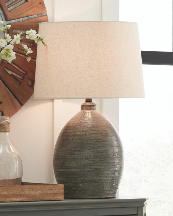 Joyelle - Gray - Terracotta Table Lamp - Image 3