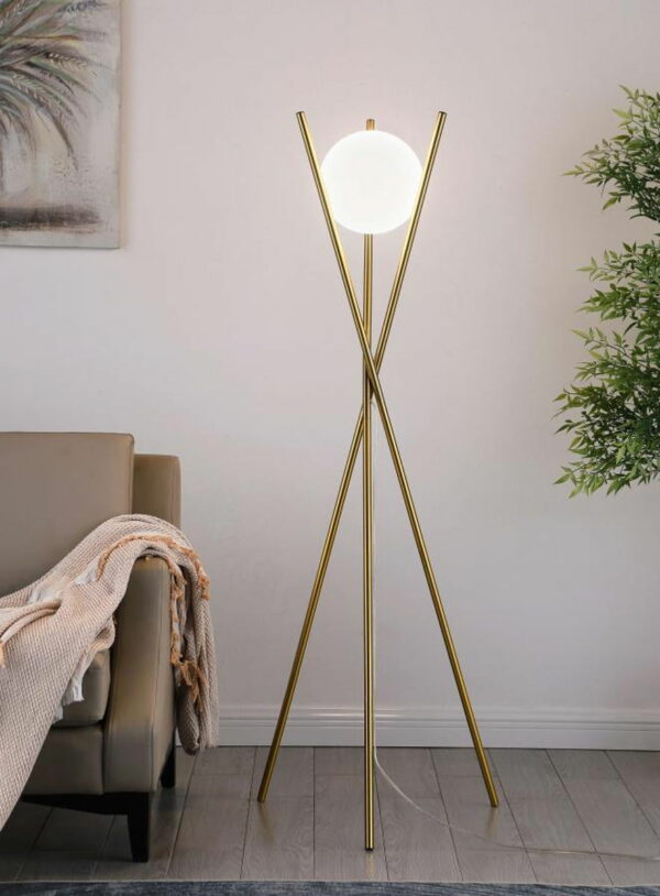 Yamileth - Tripod Floor Lamp - Gold - Image 5