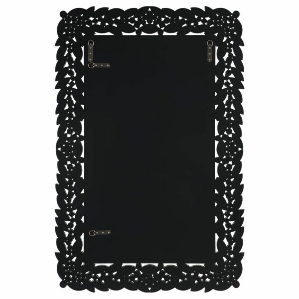 Cecily - Rectangular Leaves Frame Wall Mirror Faux Crystal - Image 2