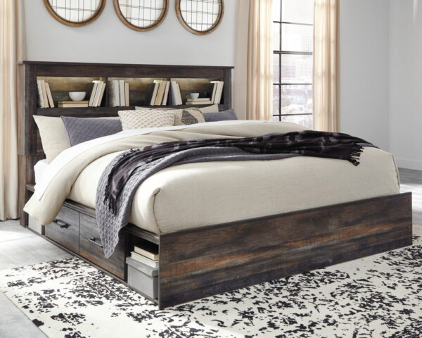 Drystan - Dresser, Mirror, Bookcase Bed Set - Image 5