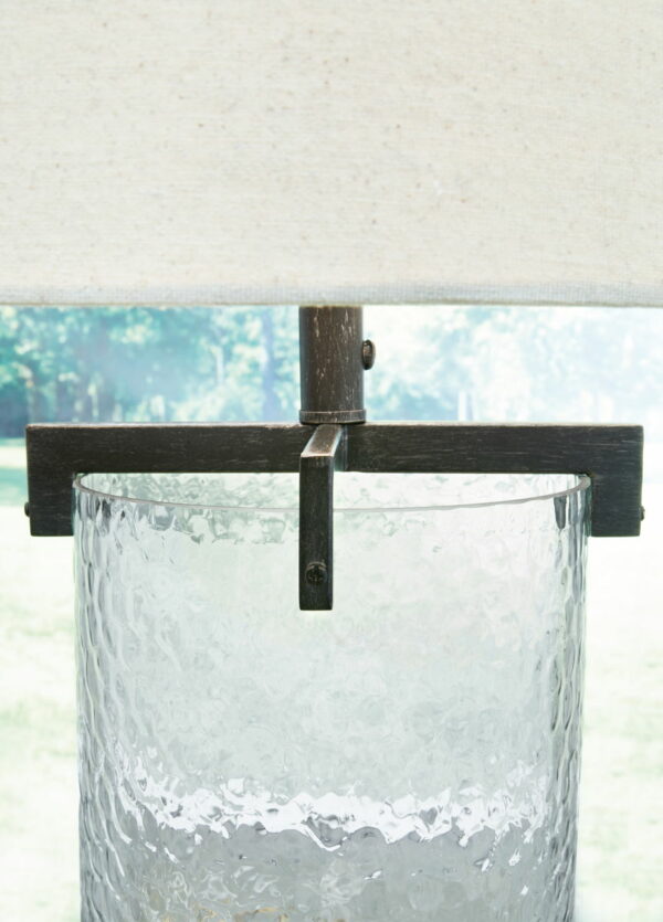 Fentonley - Clear / Antique Black - Glass Table Lamp - Image 2